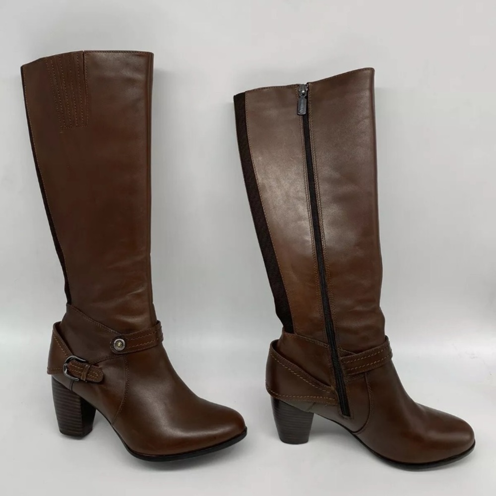 Blondo Calf High Leather Brown Boots Minimal Ware